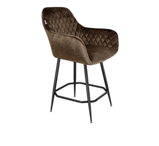 Полубарный стул SHT-ST38 / SHT-S148-1 (кофейный трюфель/черный муар) в Тюмени