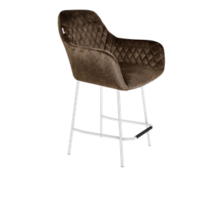 Полубарный стул SHT-ST38 / SHT-S29P-1 (кофейный трюфель/белый муар) в Тюмени - предосмотр