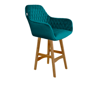 Полубарный стул SHT-ST38 / SHT-S65-1 (альпийский бирюзовый/светлый орех) в Тюмени