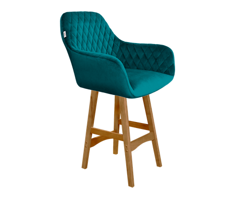 Полубарный стул SHT-ST38 / SHT-S65-1 (альпийский бирюзовый/светлый орех) в Тюмени - изображение