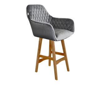 Полубарный стул SHT-ST38 / SHT-S65-1 (угольно-серый/светлый орех) в Тюмени