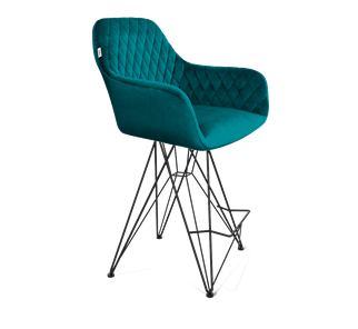 Полубарный стул SHT-ST38 / SHT-S66-1 (альпийский бирюзовый/черный муар) в Тюмени