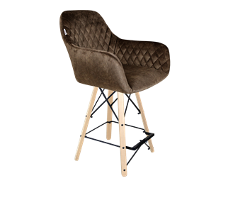 Полубарный стул SHT-ST38 / SHT-S80-1 (кофейный трюфель/прозрачный лак/черный) в Тюмени