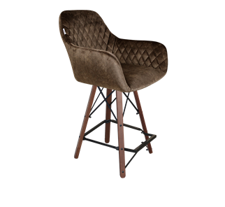 Полубарный стул SHT-ST38 / SHT-S80-1 (кофейный трюфель/темный орех/черный) в Тюмени