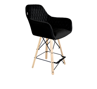 Полубарный стул SHT-ST38 / SHT-S80-1 (ночное затмение/прозрачный лак/черный) в Тюмени