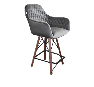 Полубарный стул SHT-ST38 / SHT-S80-1 (угольно-серый/темный орех/черный) в Тюмени