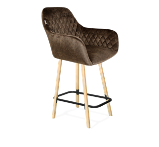 Полубарный стул SHT-ST38 / SHT-S94-1 (кофейный трюфель/прозрачный лак/черный муар) в Тюмени