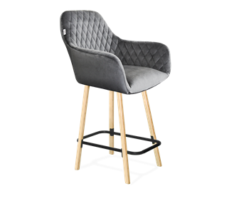 Полубарный стул SHT-ST38 / SHT-S94-1 (угольно-серый/прозрачный лак/черный муар) в Тюмени - предосмотр