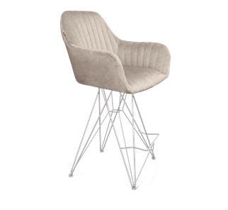 Полубарный стул SHT-ST38-1 / SHT-S66-1 (лунный мрамор/хром лак) в Тюмени