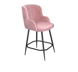 Полубарный стул SHT-ST39 / SHT-S148-1 (пыльная роза/черный муар) в Тюмени