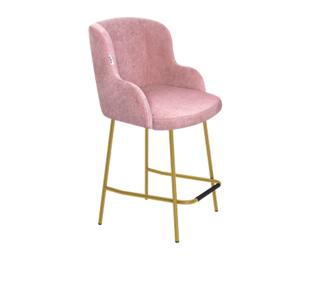 Полубарный стул SHT-ST39 / SHT-S29P-1 (пыльная роза/золото) в Заводоуковске - изображение