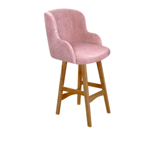 Полубарный стул SHT-ST39 / SHT-S65-1 (пыльная роза/светлый орех) в Тюмени