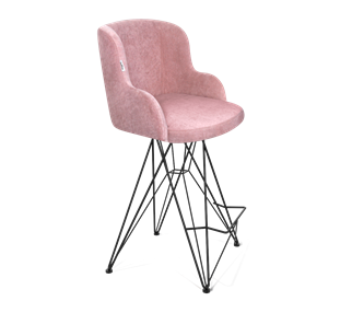 Полубарный стул SHT-ST39 / SHT-S66-1 (пыльная роза/черный муар) в Тюмени