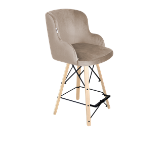 Полубарный стул SHT-ST39 / SHT-S80-1 (латте/прозрачный лак/черный) в Тюмени - предосмотр