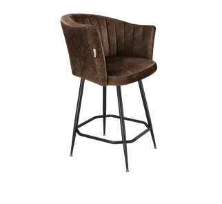 Полубарный стул SHT-ST42-1 / SHT-S148-1 (кофейный трюфель/черный муар) в Тюмени