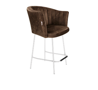 Полубарный стул SHT-ST42-1 / SHT-S29P-1 (кофейный трюфель/белый муар) в Тюмени - предосмотр
