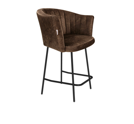 Полубарный стул SHT-ST42-1 / SHT-S29P-1 (кофейный трюфель/черный муар) в Заводоуковске - изображение