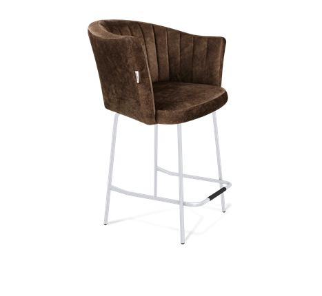 Полубарный стул SHT-ST42-1 / SHT-S29P-1 (кофейный трюфель/хром лак) в Тюмени - изображение