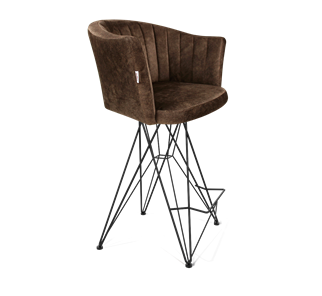 Полубарный стул SHT-ST42-1 / SHT-S66-1 (кофейный трюфель/черный муар) в Тюмени