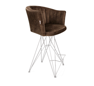 Полубарный стул SHT-ST42-1 / SHT-S66-1 (кофейный трюфель/хром лак) в Заводоуковске - предосмотр