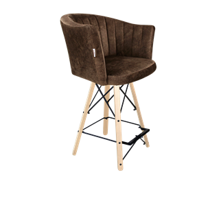 Полубарный стул SHT-ST42-1 / SHT-S80-1 (кофейный трюфель/прозрачный лак/черный) в Заводоуковске - предосмотр