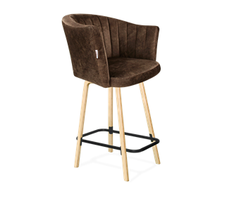 Полубарный стул SHT-ST42-1 / SHT-S94-1 (кофейный трюфель/прозрачный лак/черный муар) в Тюмени