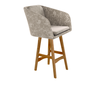 Полубарный стул SHT-ST43-1 / SHT-S65-1 (карамельный латте/светлый орех) в Тюмени
