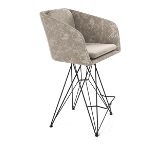 Полубарный стул SHT-ST43-1 / SHT-S66-1 (карамельный латте/черный муар) в Тюмени
