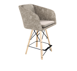 Полубарный стул SHT-ST43-1 / SHT-S80-1 (карамельный латте/прозрачный лак/черный) в Тюмени - предосмотр