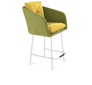 Полубарный стул SHT-ST43-2 / SHT-S29P-1 (фисташковый десерт/хром лак) в Тюмени - предосмотр