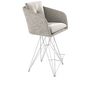 Полубарный стул SHT-ST43-2 / SHT-S66-1 (морозное утро/хром лак) в Тюмени