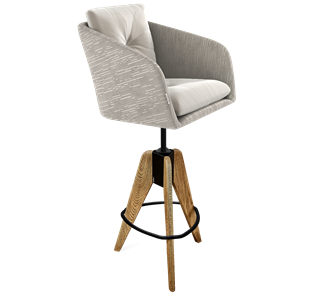Полубарный стул SHT-ST43-2 / SHT-S92 (морозное утро/браш.коричневый/черный муар) в Заводоуковске