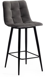Кухонный полубарный стул CHILLY (mod. 7095пб) 55х44х94 серый barkhat 26/черный арт.15453 в Тюмени