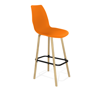 Обеденный стул SHT-ST29/S94 (оранжевый ral2003/прозрачный лак/черный муар) в Тюмени