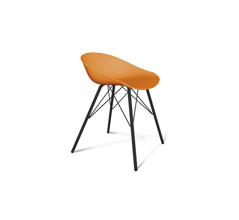 Кухонный стул SHT-ST19/S37 (оранжевый/черный муар) в Заводоуковске - изображение