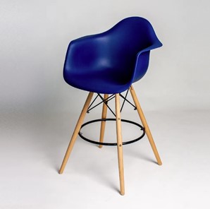 Барный стул derstuhl DSL 330 Wood bar (темно-синий) в Тюмени
