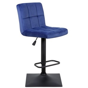 Барный стул Курт с мягкой спинкой WX-2320 велюр синий в Заводоуковске - предосмотр