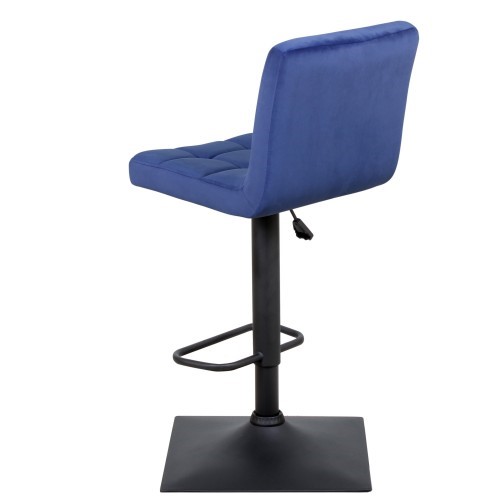 Барный стул Курт с мягкой спинкой WX-2320 велюр синий в Тюмени - изображение 4
