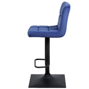 Барный стул Курт с мягкой спинкой WX-2320 велюр синий в Заводоуковске - предосмотр 5