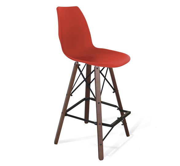 Барный стул SHT-ST29/S80 (оранжевый ral2003/темный орех/черный) в Заводоуковске - изображение 12