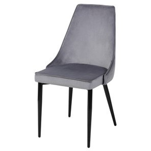 Дизайнерский стул Лорд СРП-071 Эмаль черная Веллюто серый в Тюмени - предосмотр