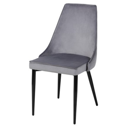 Дизайнерский стул Лорд СРП-071 Эмаль черная Веллюто серый в Тюмени - изображение
