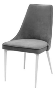 Дизайнерский стул Лорд СРП-071 хром люкс Веллюто серый в Тюмени - предосмотр