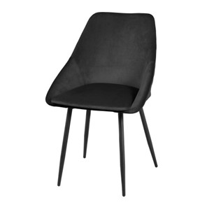 Мягкий дизайнерский стул Мартин СРП-063 эмаль черная Веллюто черный в Тюмени