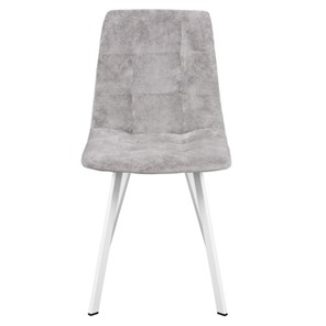 Мягкий стул Рэми СРП-072 Эмаль белая Генезис стил (серый) в Тюмени - предосмотр