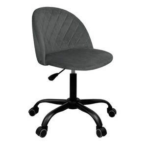 Обеденный стул BRABIX "Moon MG-074", велюр серый, пятилучие металлическое черное, 532773 в Тюмени