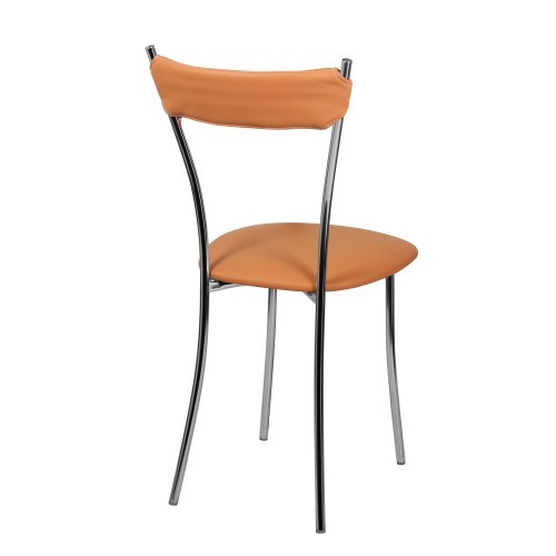 Кухонный стул Хлоя Софт СРП-087С Люкс хром  Экотекс оранжевый в Тюмени - изображение 4