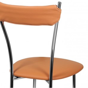 Кухонный стул Хлоя Софт СРП-087С Люкс хром  Экотекс оранжевый в Тюмени - предосмотр 5