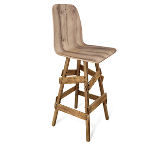 Барный стул SHT-ST10-1/S81 (ноче рубино/брашированный коричневый) в Тюмени