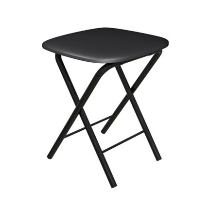 Табурет кухонный Складной СРП-013КВ (квадратное сиденье) Эмаль, черный в Заводоуковске - изображение